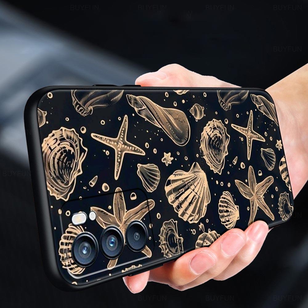 Ocean Coastal Seashell Seaweed Phone Case For Oppo Reno 13 12 11 10 7 F Find X5 X6 A98 A80 A79 A78 A57 A54 A31 A17 Pro Soft TPU
