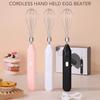 Electric Egg Beater, Cordless Hand Mixer 3 Speeds for Home Baking (Black)