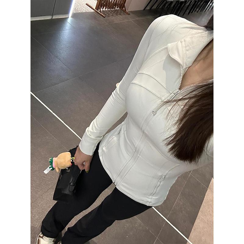 

Black Gym Clothes Jacket Women s New Spring Yoga Clothes Slim Sports Top XL