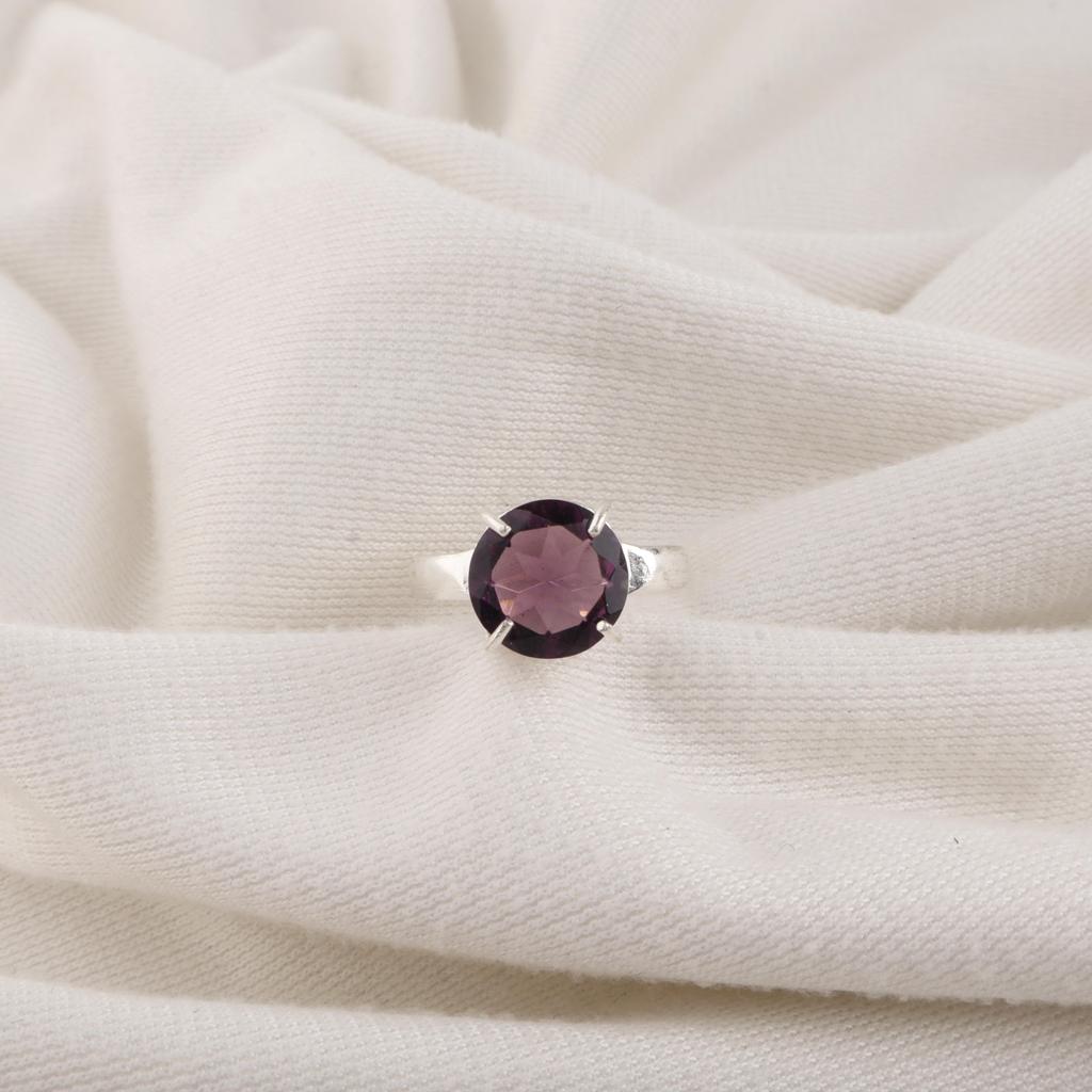 Amethyst Gemstone 925 Sterling Silver Statement Jewelry Women Ring For Anniversary Gift RR-72-4