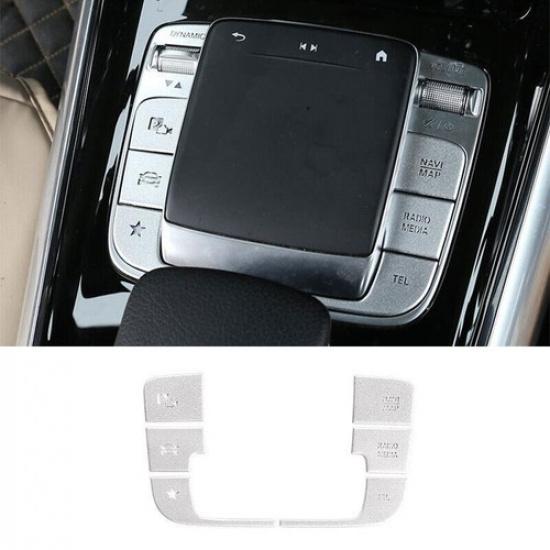 For Benz GLB W247 - Aluminum Silver Console Function Button Sticker Trim