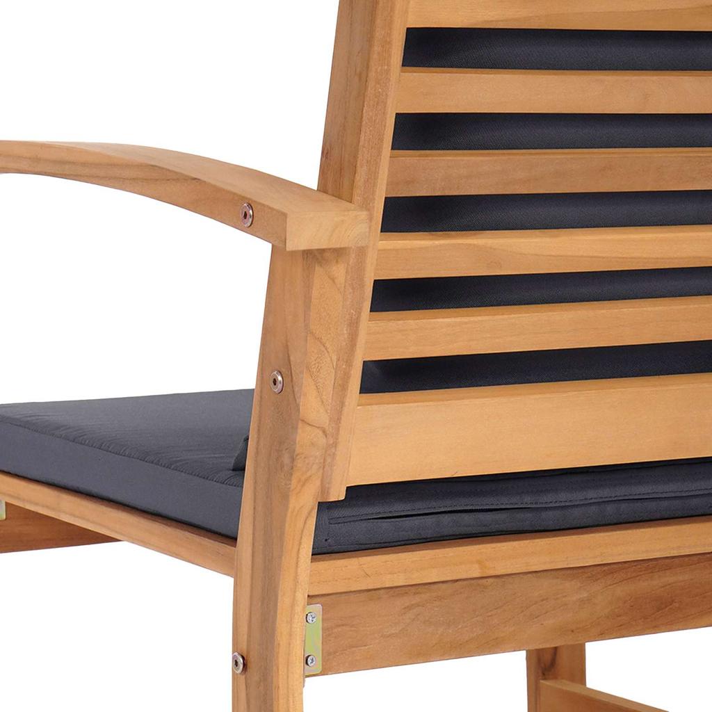 Garden Sofa Set 4 Pcs Natural Solid Teak Wood