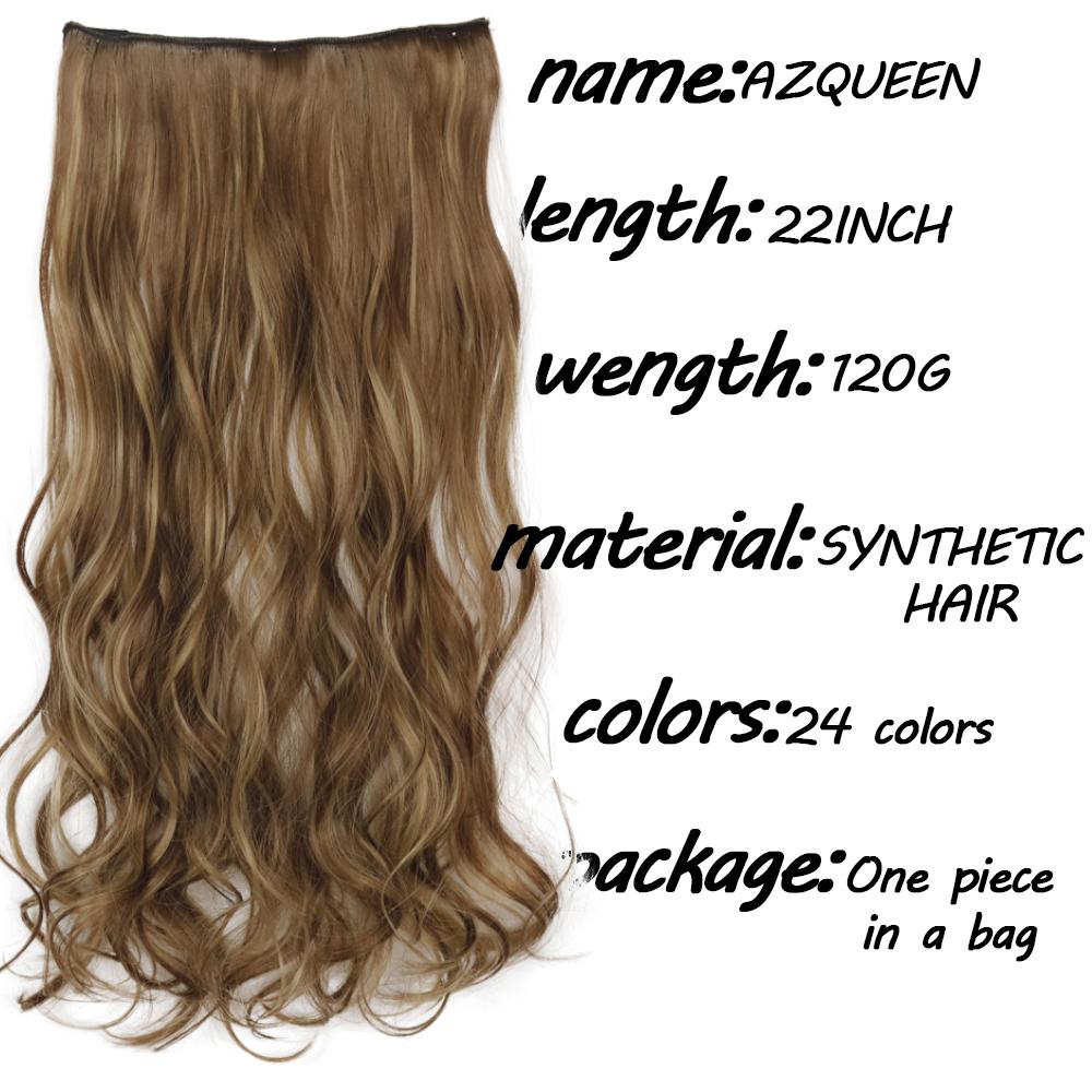 MERISIHAIR Long Wavy Synthetic Fiber 22 Inch 5 Clips Hair Extensions Wavy Straight Hairpiece Black Brown Blonde Daily Wear