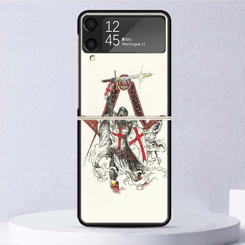 

Knights Templar Crusades Shockproof Case For Samsung Galaxy Z Flip 7 6 5 4 3 5G Phone Cover Z Flip3 Flip4 Flip5 Flip6 Flip7 Shel Samsung Z Flip 5