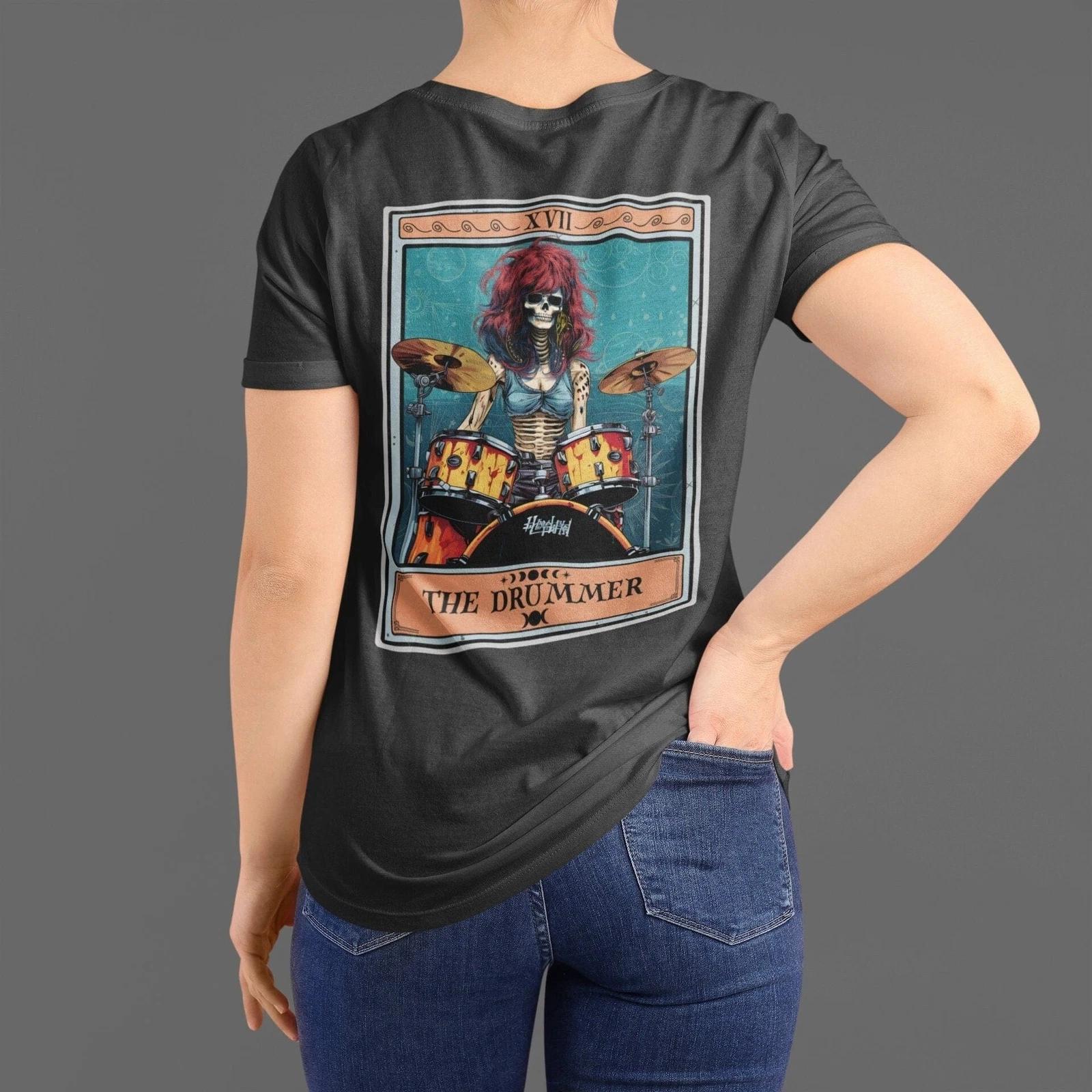 Woman The Drummer Tarot Card Shirt S