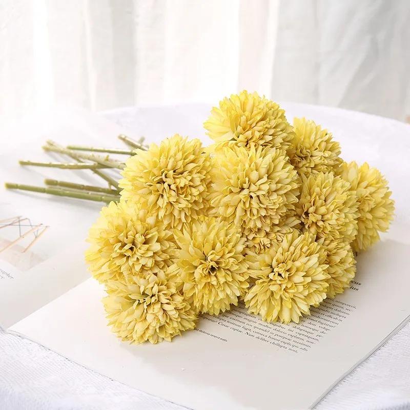 3/5 stk Hortensia Kunstige Blomster Bukett Bryllupsdekorasjon Vase for Hjem Romdekor Falske Blomster Hagepynt Tilbehør