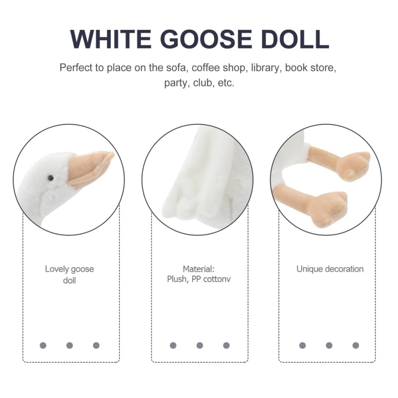 Alasum Goose Plush Toy, Duck, Cute Duck, Soft and Fluffy, 35cm, Kids Toy, Cushion, Desktop