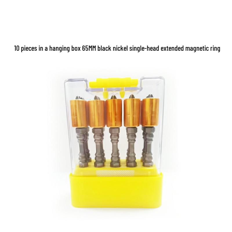 65mm Black Nickel Magnetic Phillips Head Screwdriver Bit - Alloy, Extended, Strong Magnetic