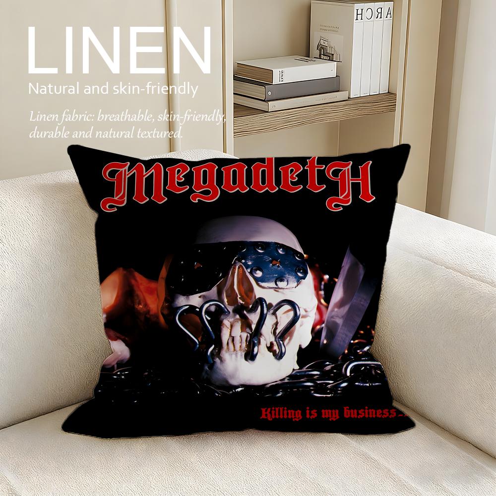 Music Megadeths Cushion Cover Pillowcase Set Pcs X X Breathable Washable Sofa Cushion Cover