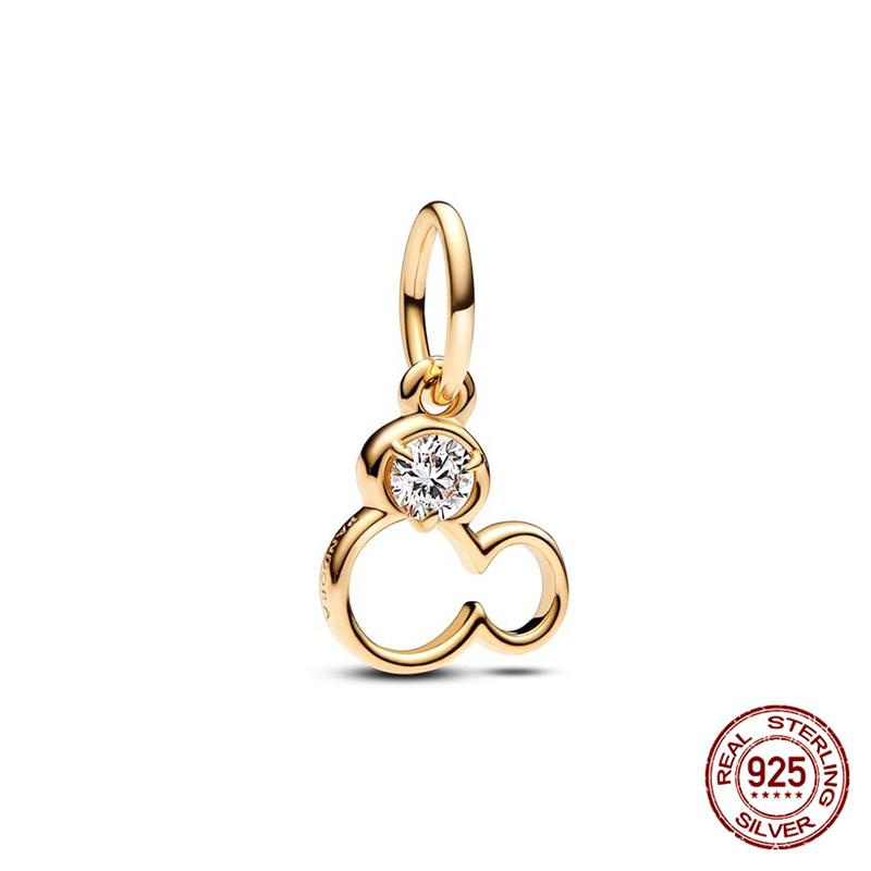 New  Mickey Minnie Beaded Marvel Lron Man Charms Plata De Leyoriginales Fit Bracelet Diy Jewelry Making Women'S Gift