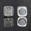 Fake Piercing Strong Magnetic Ear Clip For Men Iced Out Zircon Hip Hop Punk Silver Magnet Earrings Women Gifts OHE127-5