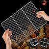 304 Edelstahl Rechteck Quadrat BBQ Netz Gitter Grill Antihaft Backmatte Outdoor Grillteil Roste Heißluftfritteuse Gitter Kochen