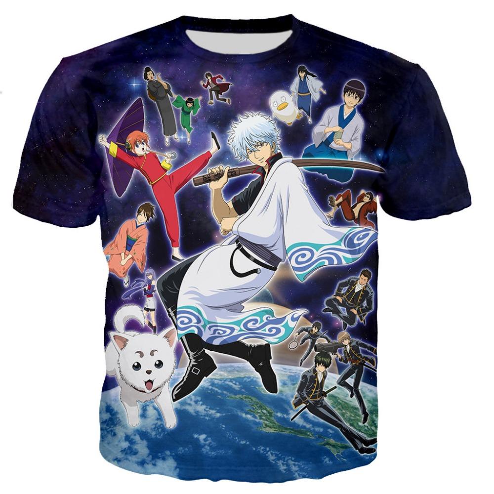 Gintama T Shirt Men/women 3D Printed T-shirts Casual Harajuku Style Tshirt Streetwear Tee Tops