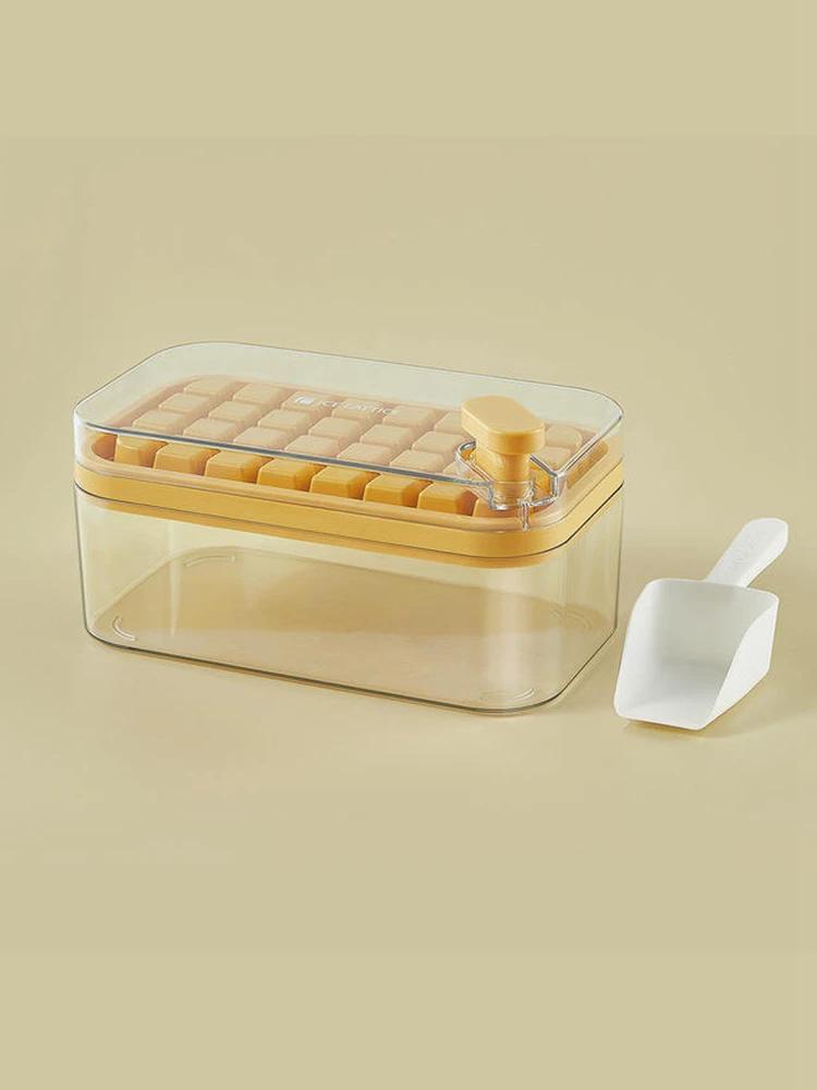 32 Fack Silikon Iskubform Form Med Lock Skopa Förvaringslåda Ta Bort Med Ett Klick Istillverkare DIY Whiskey Cocktailverktyg