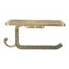Toilet Paper Holder Multipurpose Retro Elegant Zinc Alloy Double Layer Bathroom Tissue Holder with Shelf for Bathroom A3