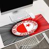 Red And White Prague Football   Mouse pad Office Desk Mat, Gaming Mouse Pad Mousepad, keyboard pad,Heavy-Duty Non-Slip Rubber Backing, Gift