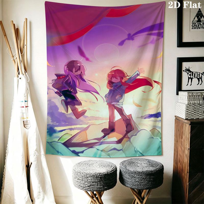 Celeste Dawn Wall Hanging Printed Fabric Blanket Decorative Tapestries for Bedroom Living Room Home Decor