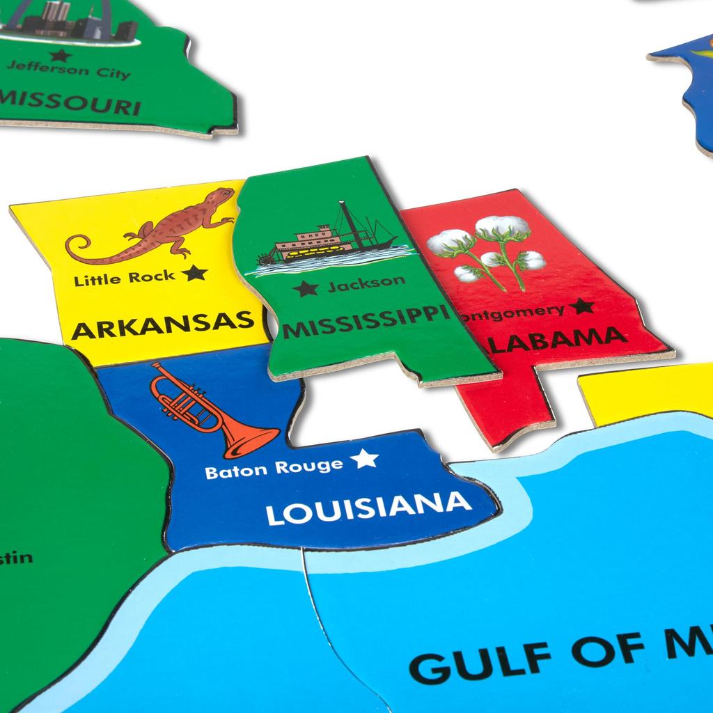 Melissa USA Carte Boden Puzzle & Doug (51 de părți) (import)