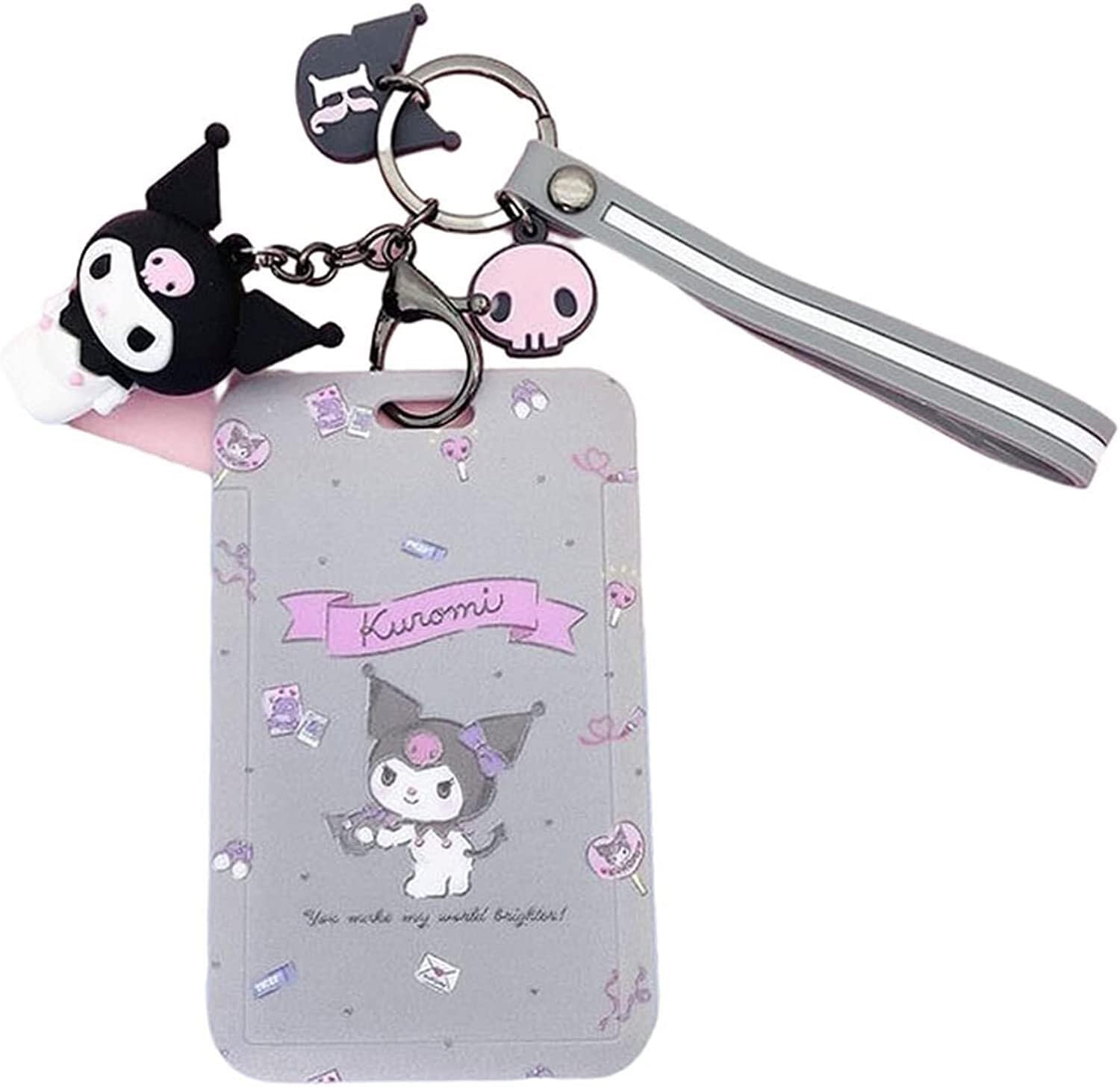 My Melody, Kuromi, Cinnamoroll, Pompompurin ID Card Holder, ID Card Case with Pendant, Cute Keychain, Name Holder, Employee ID Card Case, Waterproof,