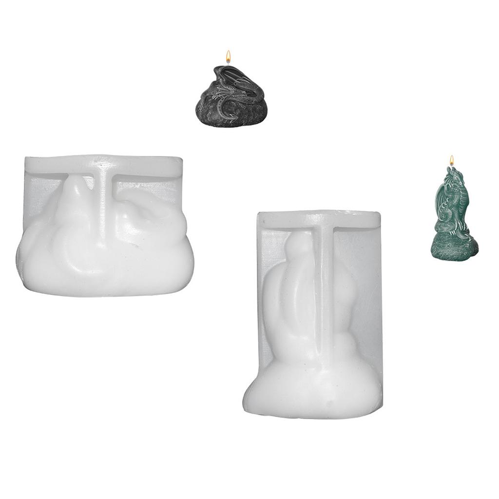Animal Candle Mold Dragon Aromatherapys Silicone Molds Home Decorations Animal Scented Candle Mold DIY Gypsum Ornament
