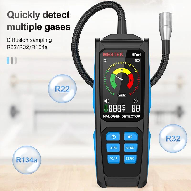 HD01/HD01C Freon Leak Detector Halogen Leak Detector R22 R32 HVAC Refrigerator Test High Sensitivity Air Conditioner Tester