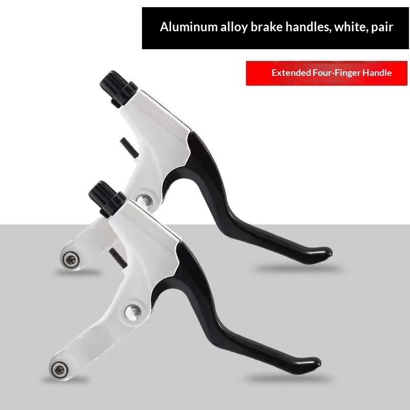 

1Pairs Aluminum Alloy Bicycle Brake Handle Fit 22.2Mm Handlebars Ultralight Cycling Brake Levers V-Brake Universal білий
