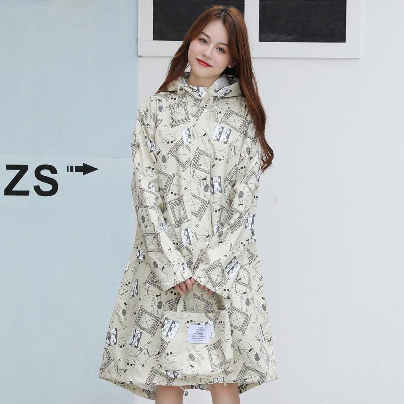 Regensturmsichere japanische und koreanische Frauen Neue Mode Windjacke Regenmantel Frauen XXL gray