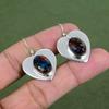 Faceted Ammolite Earring 925 Sterling Silver Earring Antique Jewelry Genuine Gemstone Earring Silver Jewelry Gifts For Wife Handmade Earring