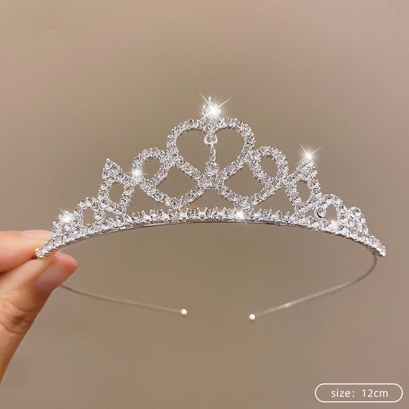 Birthday Rhinestone Crown Headband Princess Tiara Bride Wedding Crown Adult Headband Diamond Children