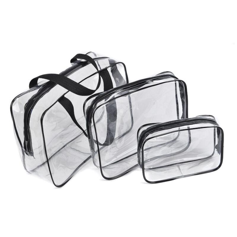 Transparent Beach Bag 3-piece Set (Large, Medium, Small) WC1C4FC