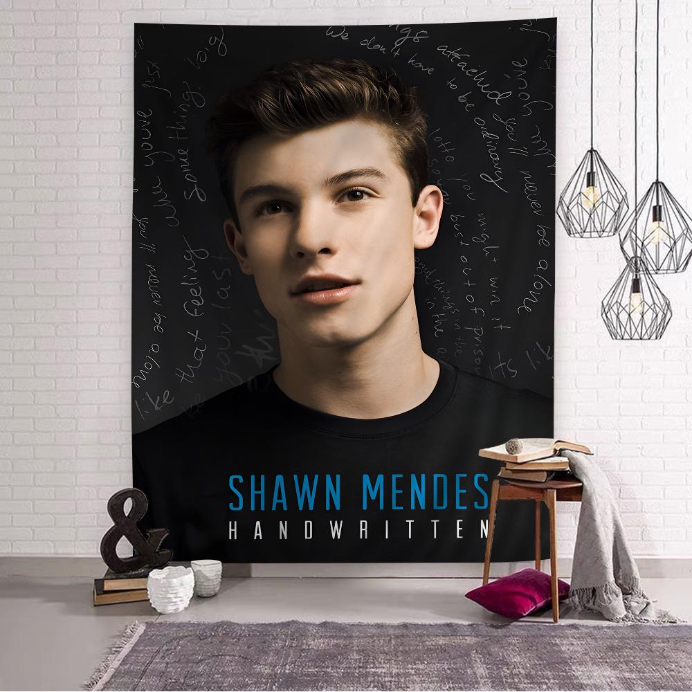 Zpěvák Shawn Mendes Hippie Nástěnné Tapiserie Umění Sci-Fi Místnost Domácí Dekorace Kawaii Dekorace Místnosti