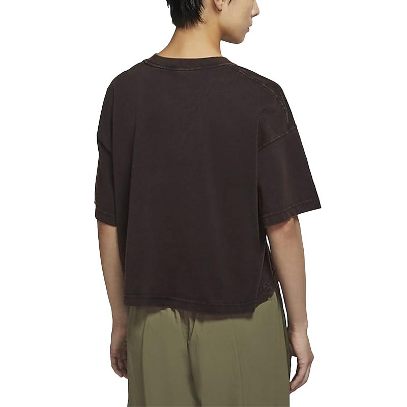 Jordan Essentials Boxy Logo Loose Fit Sports Short Sleeve T-Shirt Women Tops Black CZ4140-010