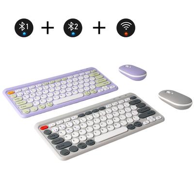 Dual Mode Bluetooth Keyboard And Mouse 2.4g Wireless Multi-device Keyboard Mouse Compatible With Mac/windows/ios/android Combo