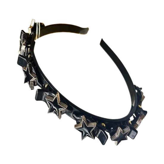 Повязка на голову Имитация жемчуга Цветок Декор Двойной слой Обруч для волос Стабильный Нескользящий Волосы K