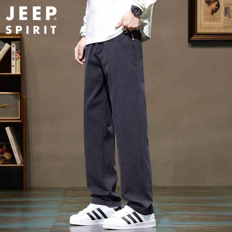 

JEEP SPIRIT Men s American Retro Loose Straight Casual Pants 32