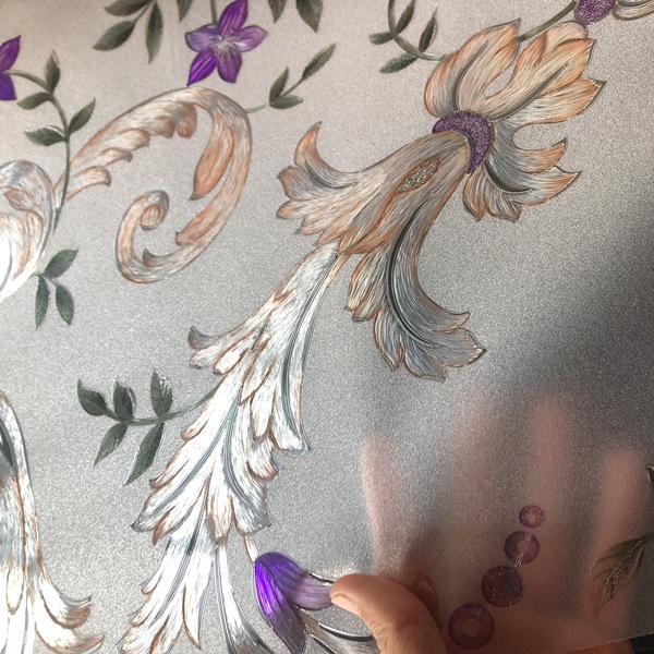 Ranní sláva Statická přilnavost Matná okenní fólie: Reliéfní, Průsvitné Soukromí pro Koupelny