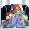 Umamusume Pretty Derby Mayano Top Gun Blanket Fleece Print Multi-function Super Warm Throw Blankets for Sofa Office Bedspreads
