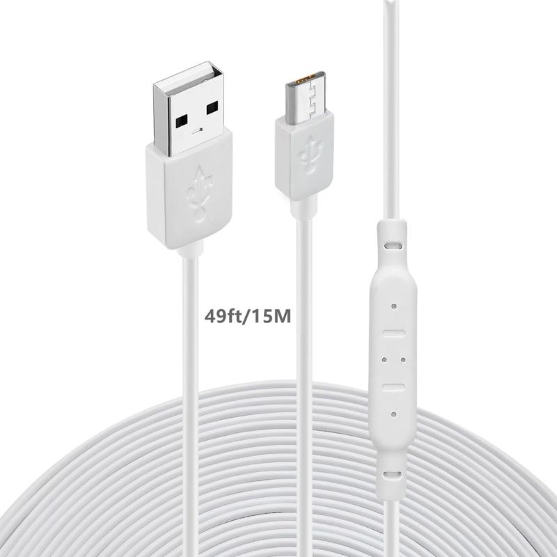 Super Long USB to Micro USB Charging Cable for Thermometer / Camera Long Durable Charger Wire 393.7in/590.55inch