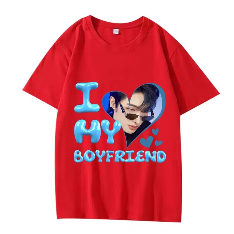 

I Love My Boyfriend Mingi ATEEZ Kpop T Shirt Women Streetwear Short Sleeve Summer Print Unisex Tops 4XL