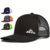Mountain Range Embroidery Baseball Cap Adjustable Sunscreen Hats Mesh Baseball Hats  For Man Women