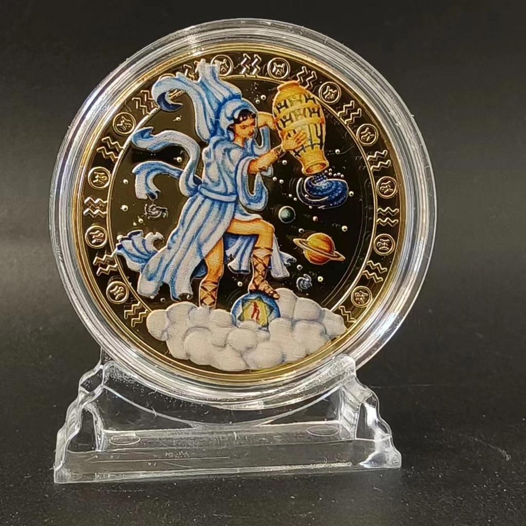 Gold-Plated Scorpio, Gemini, and Libra Zodiac Medallion Set