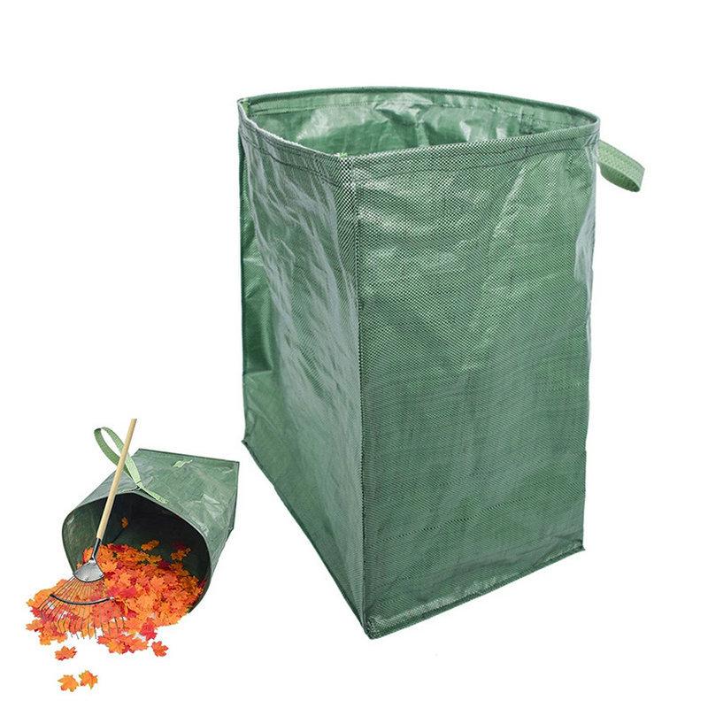 1PC Garden Semicircular Leaf Bag, Garden Leaf Collection Dustpan Garden Garbage Bag Handrail Garden Leaf Bag