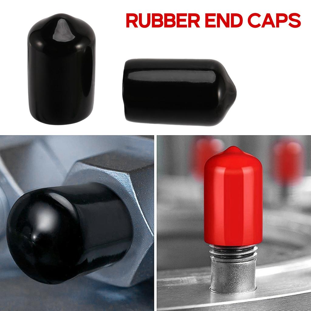 A60zrubber End Caps ID PVC Round Tube Bolt Cap Cover Screw Thread Protectorsmay