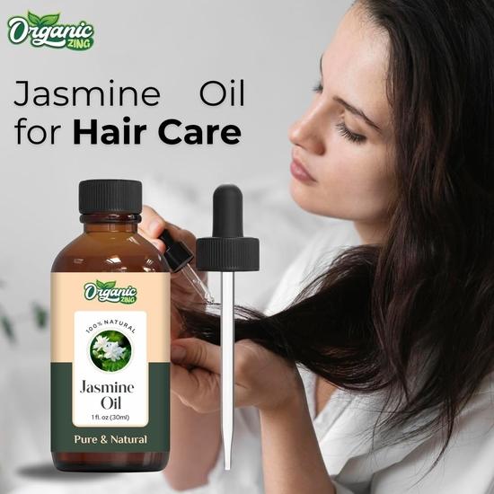 Organic Zing Jasmine (Jasminum Officinale.) Oil | Pure & Natural Essential Oil for Skincare, Massage, Aroma and Diffusers- 30ml/1.01fl oz