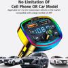 Handfree Type-C Dual Usb Car Fast Charger Car MP3 Player Fm Transmitter Wireless Bluetooth 5.0 Audio Receiver Car Kit