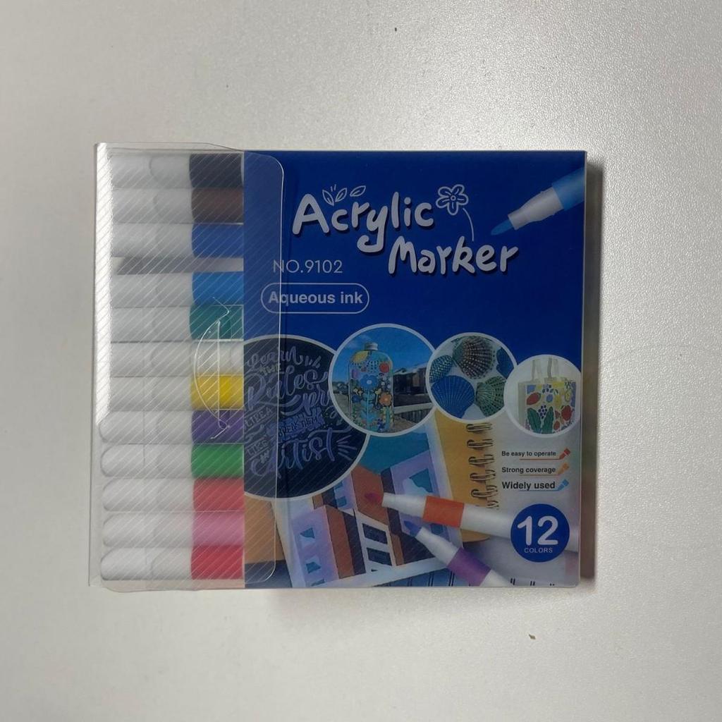 80-Color Acrylic Watercolor Markers Set for Kids - PVC Box with Layerable Graffiti Paintbrushes