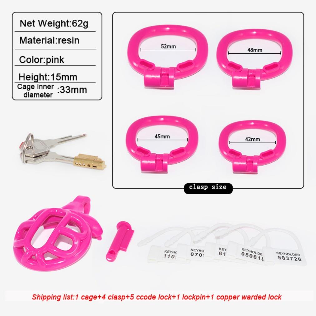 Hot Selling Plastic Resin Chastity Lock Turtle Type Hollow-carved Design Sex Toys Penis Lock for Men