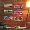 Paesi Bassi BELGIO AUSTRIA CECHIA POLONIA Targa Landmark Città Segno in Metallo Decorativo Targa per Veicoli Man Cave Bar Decorazione da Parete
