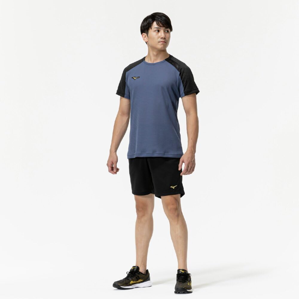 Mizuno Direct Store Exclusive Baseball Cooling T-Shirt, Unisex, 12JACT82 2XO, Vintage Indigo