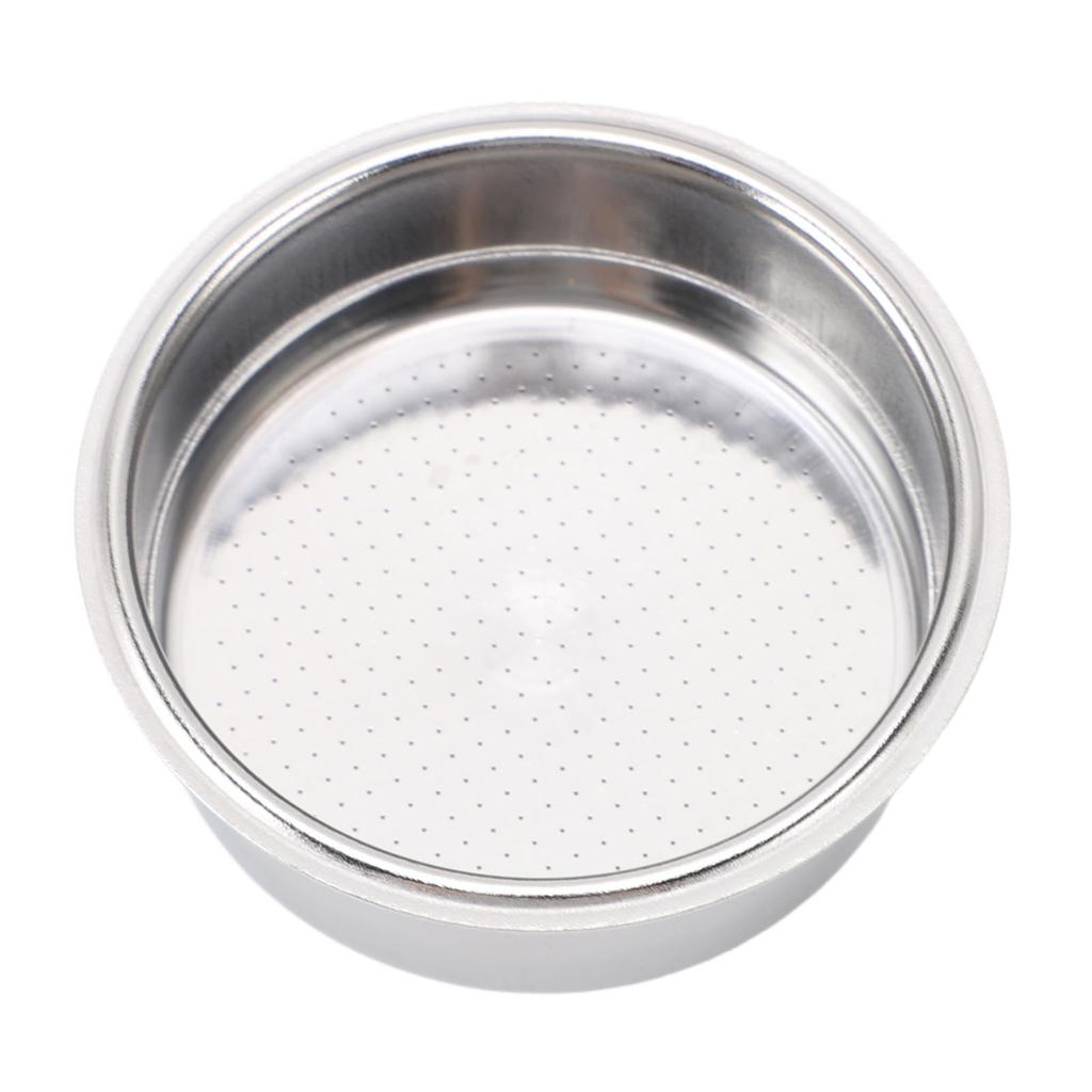 3pcs 51mm Filter Basket Reusable Stainless Steel Coffee Filter Double Layer 2 Cups Coffee Portafilte